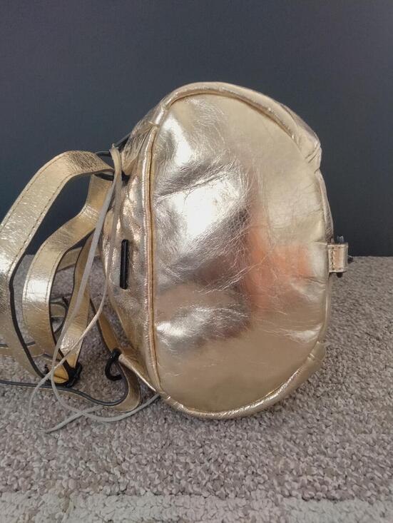 Rebecca Minkoff Julian Mini Backpack - Metallic Gold Leather - Designer Bag main image 8